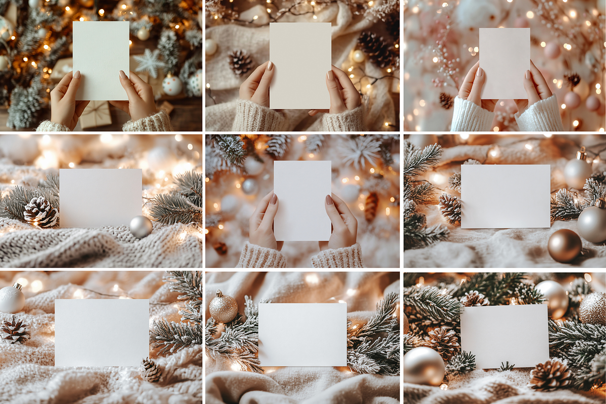 Christmas Card Mockup Bundle, a Product Mockup by TatiMockup (Photo 4 of 8)