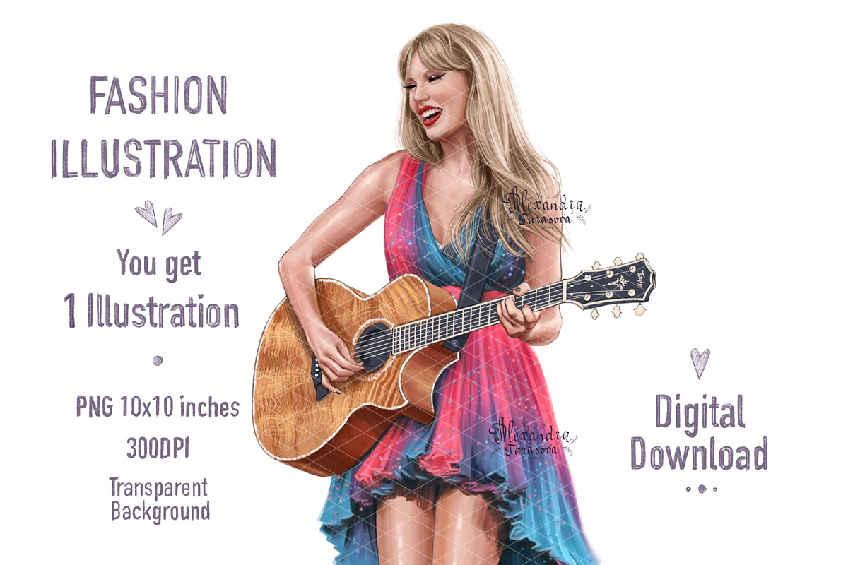 Taylor Swift Illustration, a Person Illustration by BigArtLab (Photo 1 of 3)