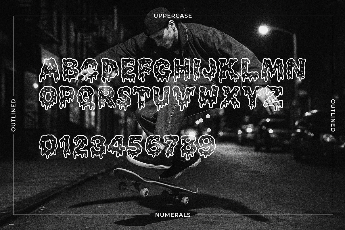 DRIPSLIDE | Skate-Punk Font Duo, a Sans Serif Font by Ckybe's Corner (Photo 4 of 7)