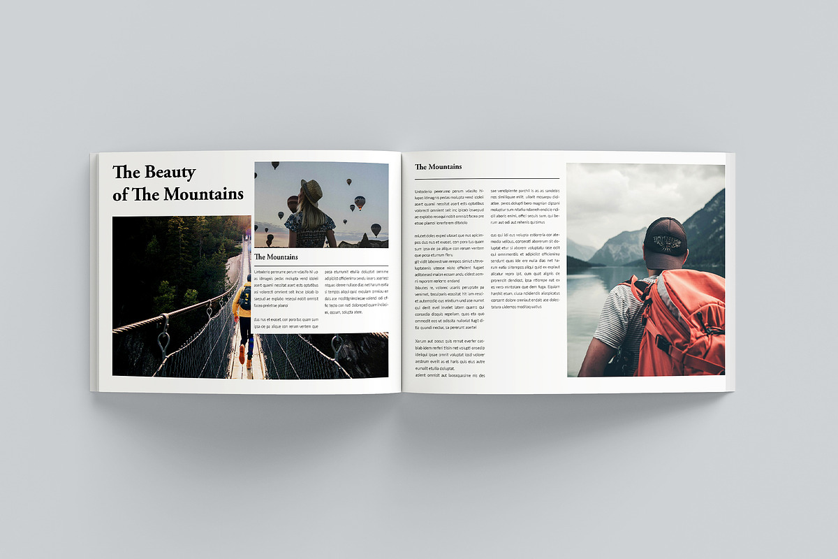 Travel Magazine Template Landscape, a Magazine Template by GoldenGrid Studio (Photo 6 of 10)