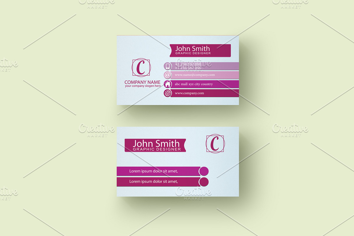 Business Card With Multiple Color, a Business Card Template by Design with Qurat (Photo 3 of 4)