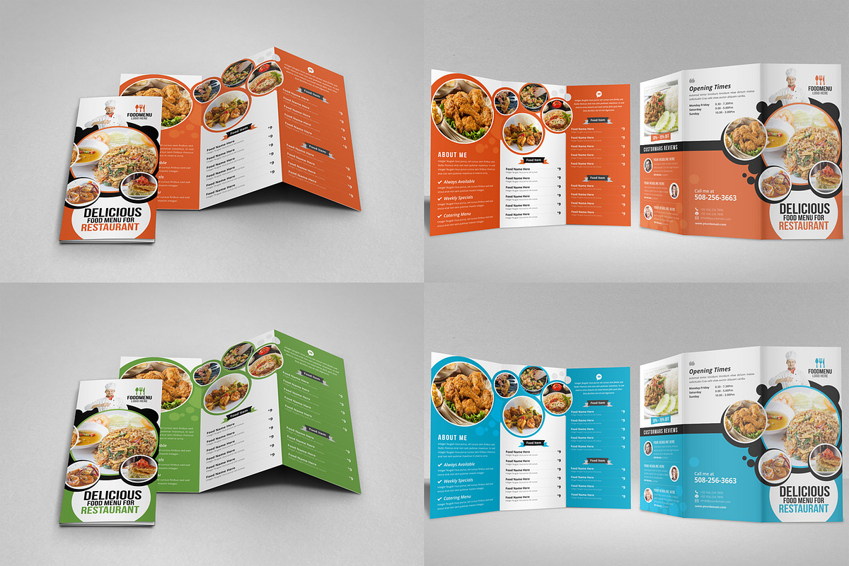 Food Menu Restaurant Brochure Bundle, a Brochure Template by Miyaji75 (Photo 8 of 12)