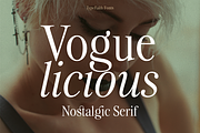 Voguelicious, Cozy Academia, a Serif Font by TypeFaith Fonts (Thumbnail 1 of 12)