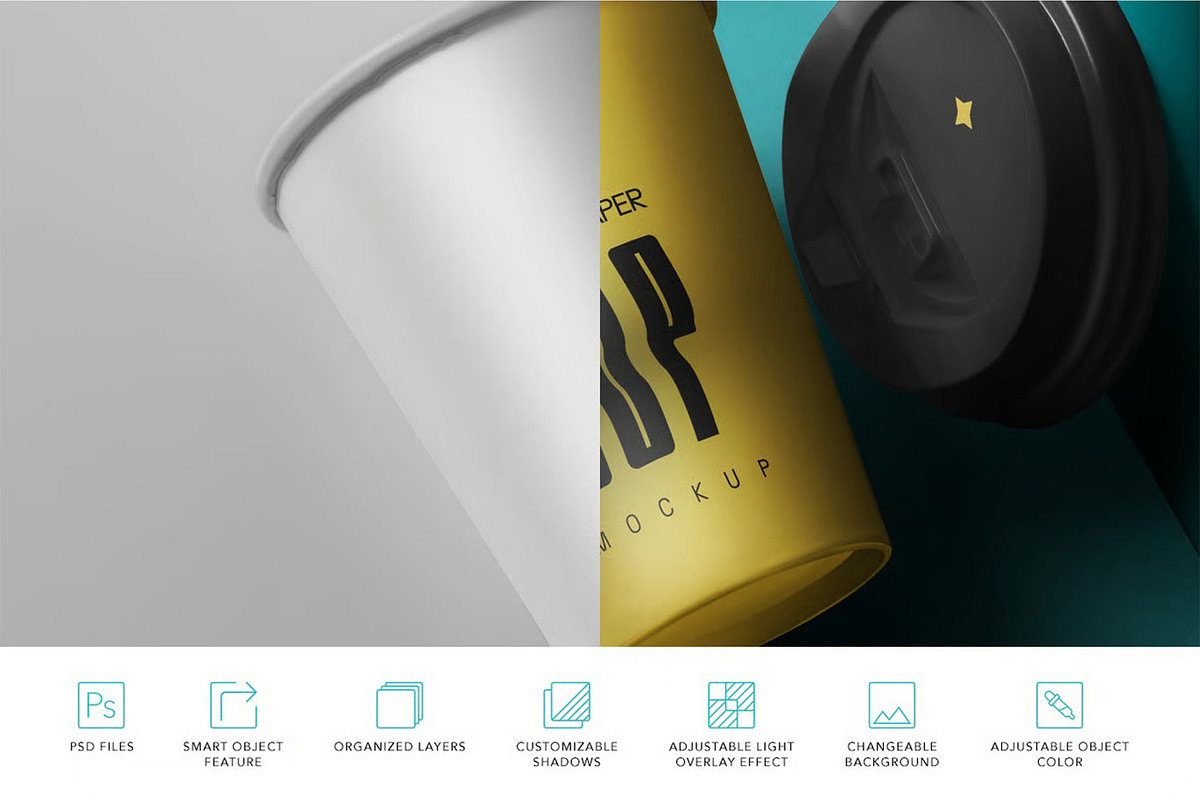 Cup mockup, a Cups & Container Mockup by megostudi0 (Photo 4 of 7)