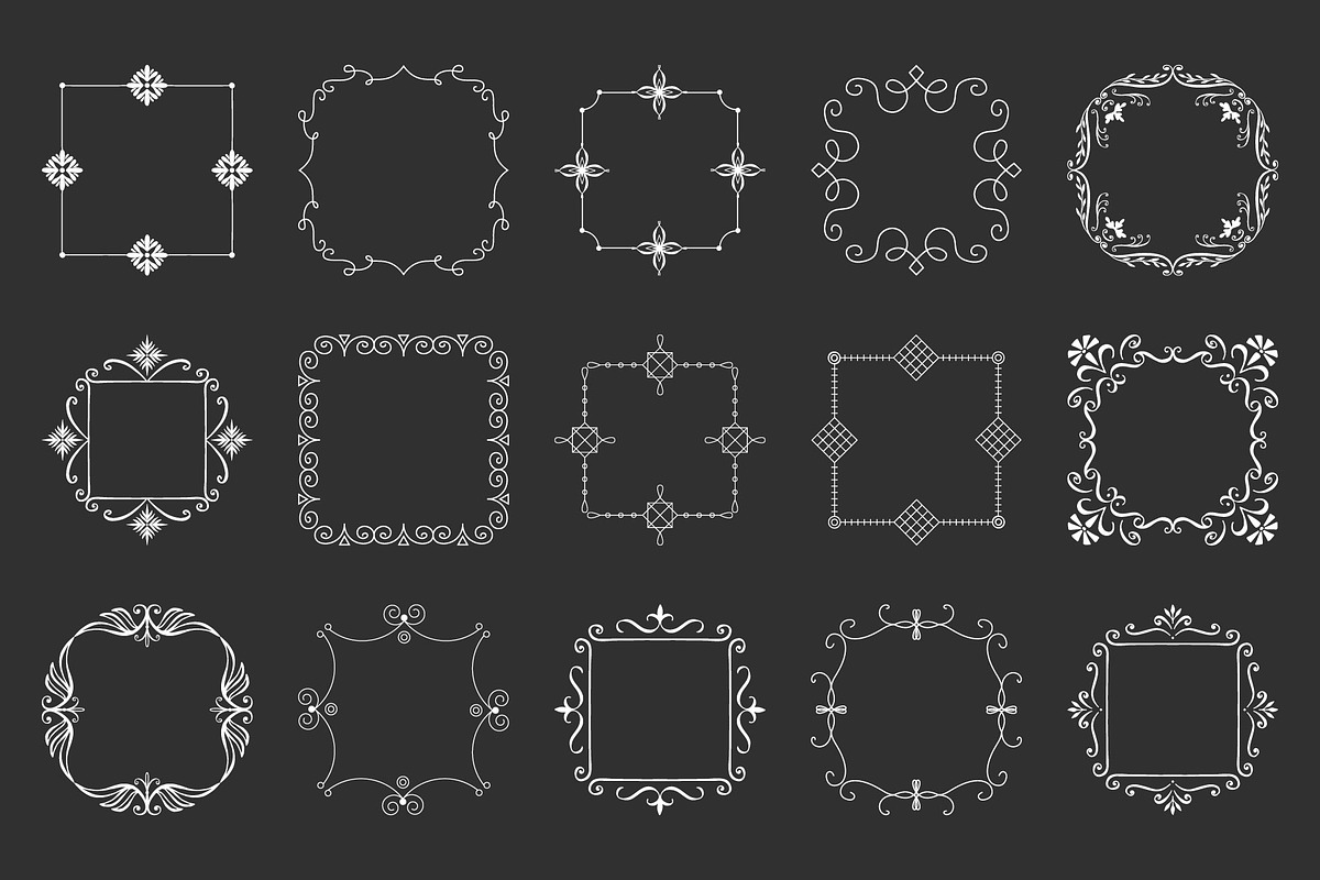 210 hand drawn frames & borders, a Decorative Illustration by Anatartan Design (Photo 10 of 11)