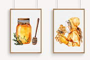 Watercolor Honey Bee Clip Art, an Illustration by Libby Wishes (Thumbnail 7 of 7)