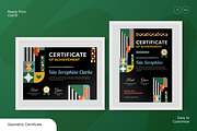 Geo Line Certificate Design, a Stationery Template by Annora Studio (Thumbnail 1 of 6)