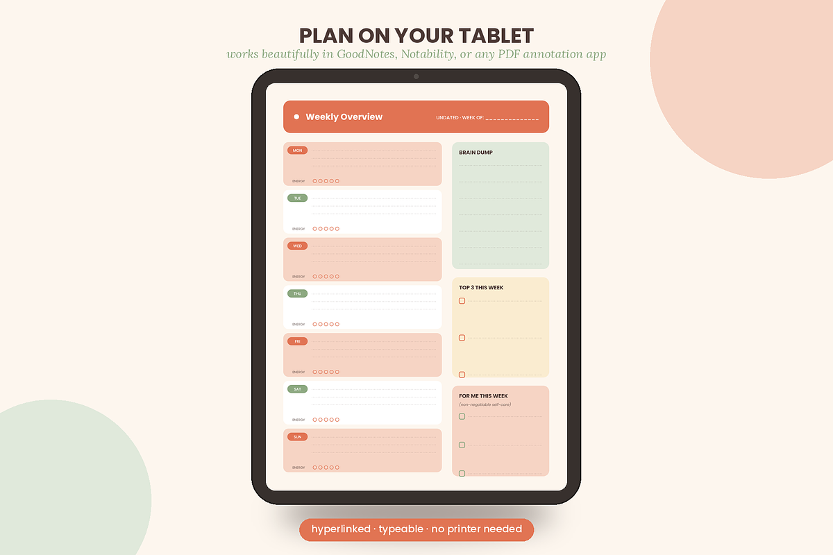 ADHD Planner for Moms, a Stationery Template by The Clipart House (Photo 7 of 9)