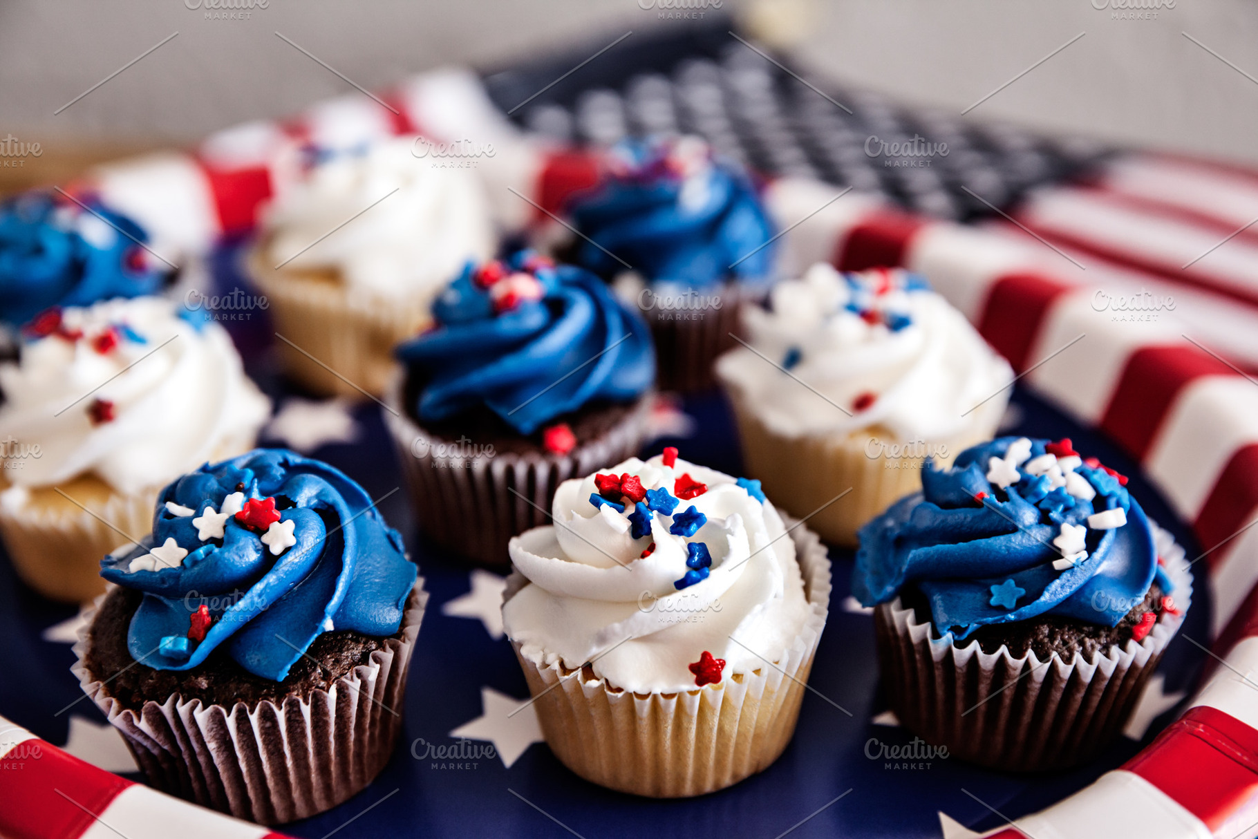 Cupcakes For Fourth Of July Party, a Food & Drink Photo by PhotographerJen