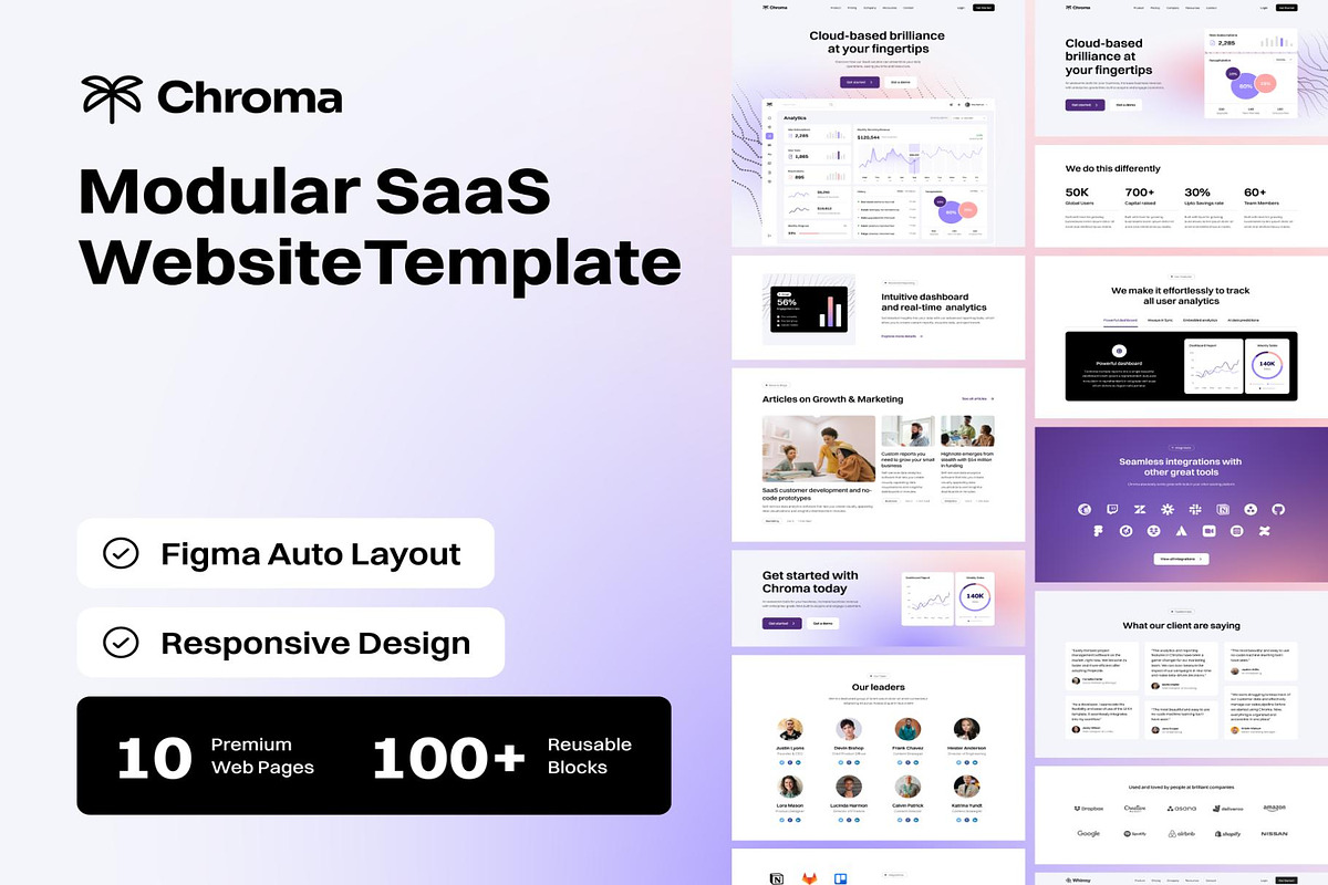 Chroma Modular Responsive SaaS, an UI Kit Template by Creative Perspective (Photo 1 of 6)
