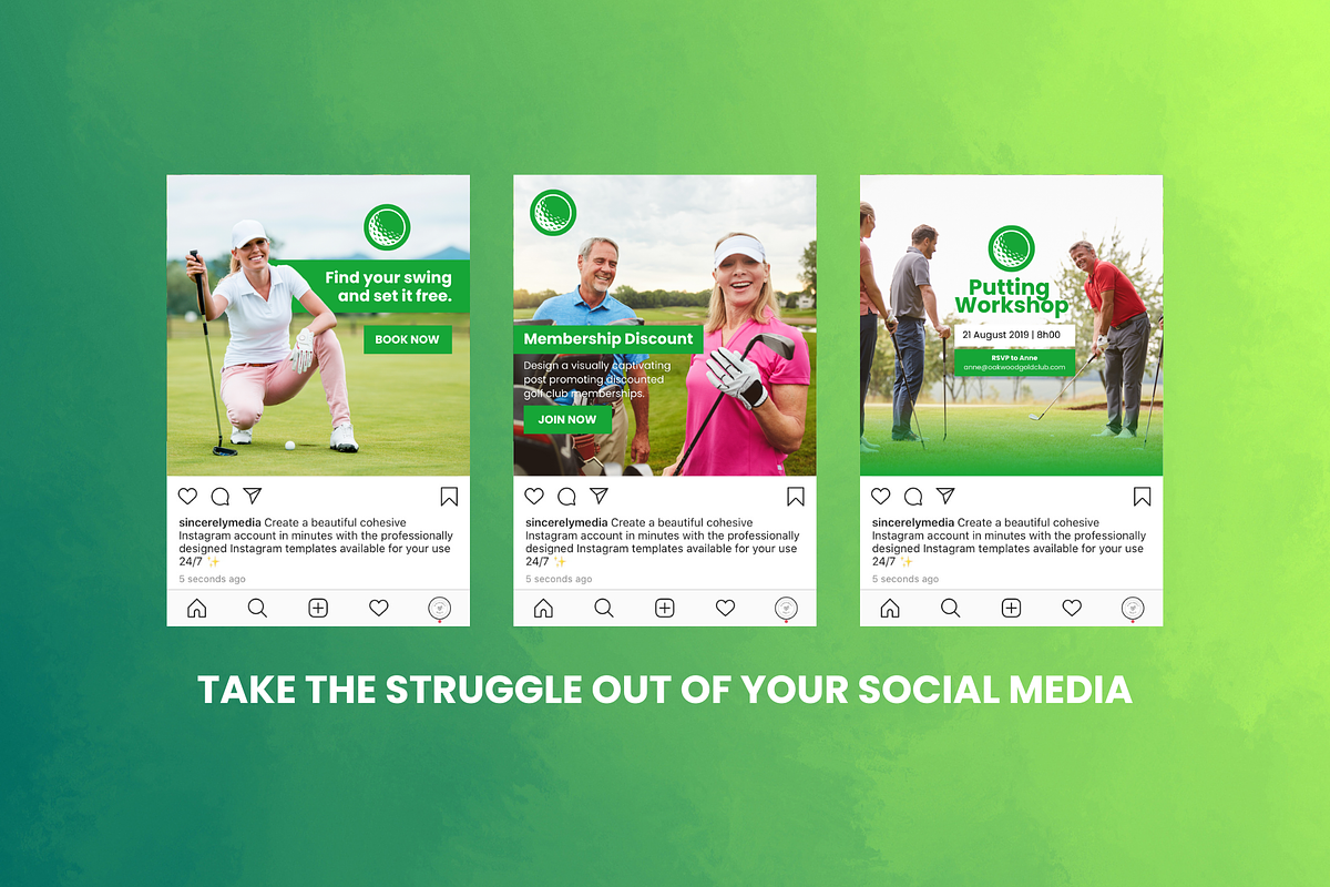 15 Golf Social Media, a Social Media Template by Sincerely Media (Photo 3 of 7)