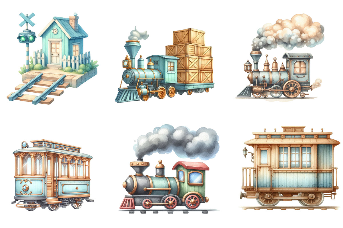 Train clipart, an Illustration by CreationArt (Photo 4 of 5)