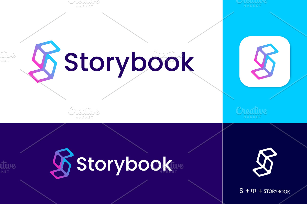 Storybook - S letter modern logo, a Branding & Logo Template by Logodesignpond (Photo 4 of 4)