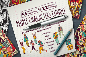 Big vector people bundle