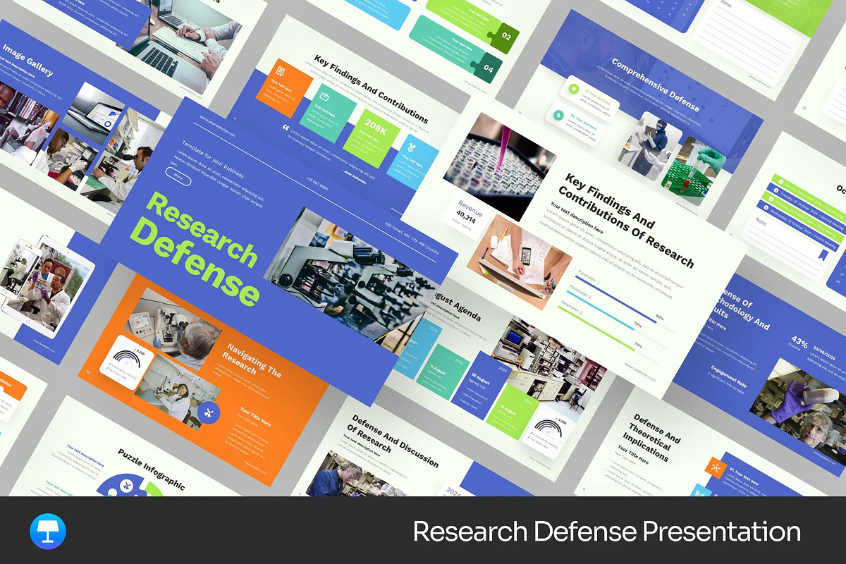 Research Defense Keynote Templates, a Presentation Template by Fit-tee (Photo 1 of 2)