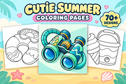 Cutie Summer Coloring Pages Vol. 2, a Seasonal Illustration by Inkivelle Studio (Thumbnail 1 of 3)