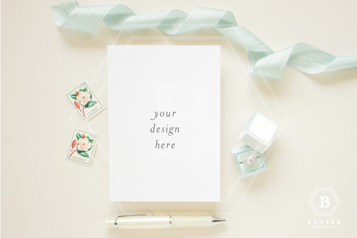 Styled Flat Lay for A7 Stationery, a Product Mockup by Banter Design Co.
