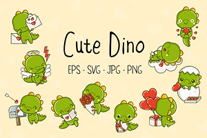 Dino, Set of Animals in Love