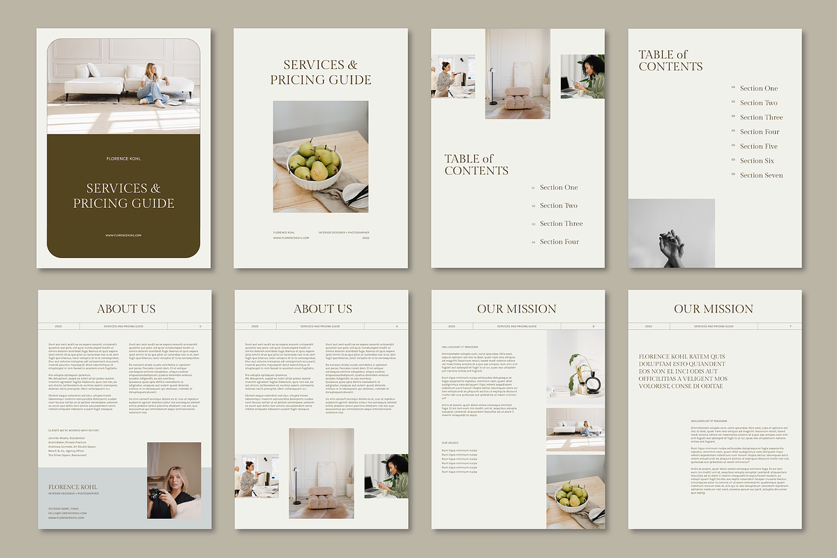 Florence | Service and Pricing Guide, a Presentation Template by Studio_Evergreen (Photo 4 of 10)