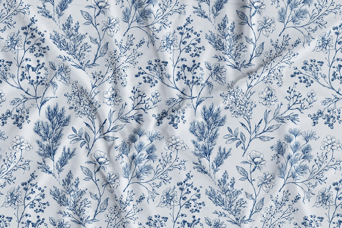Christmas Toile Seamless Patterns, a Pattern Graphic by Olya Creative (Photo 13 of 21)