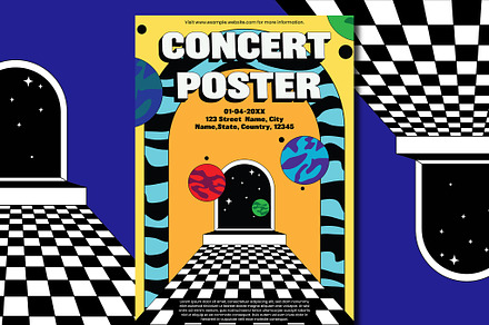 Multicolroed Abstract Concert Poster