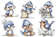 Christmas Bird Clipart Bundle, an Illustration by Pixels.Craft (Thumbnail 6 of 6)