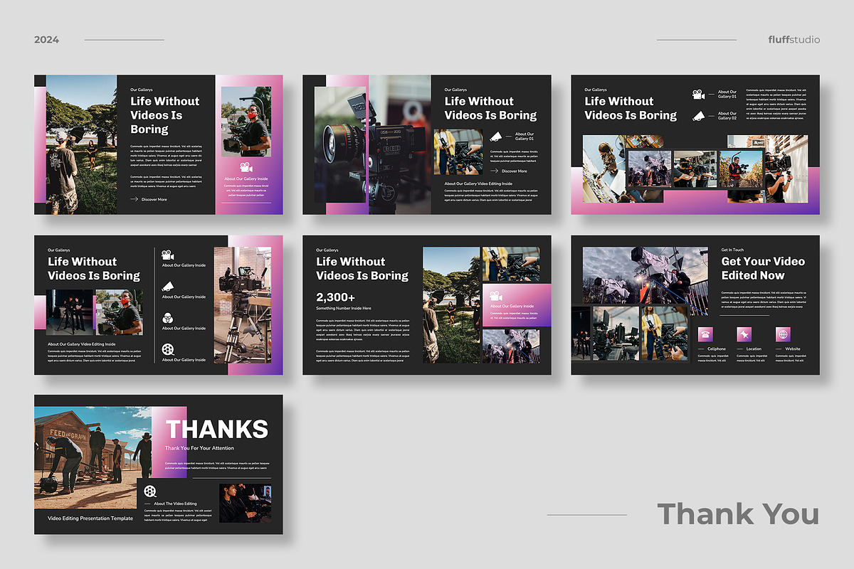 Video & Film Google Slides Template, a Presentation Template by fluffstudio (Photo 4 of 4)