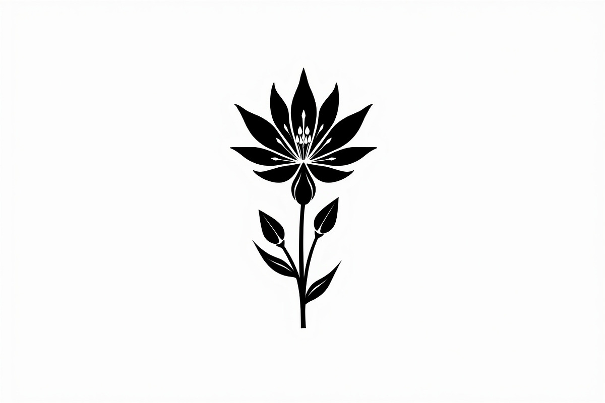 Black Floral Silhouette Set, an Illustration by balal (Photo 13 of 21)