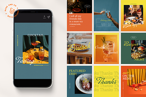 Restaurant Social Media Kit Canva