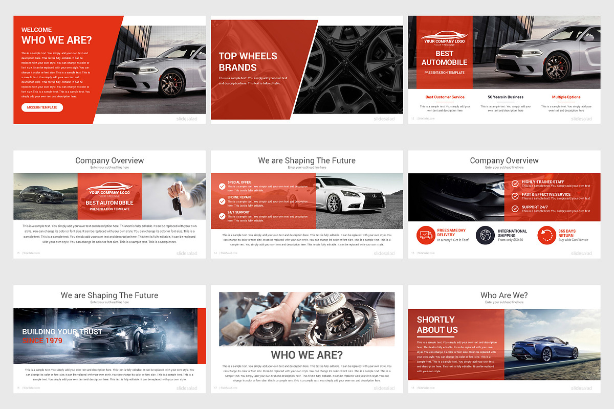 Top Automobile PowerPoint Templates, a Presentation Template by SlideSalad (Photo 7 of 33)