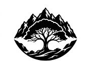 50 Sacred Mountain Tree Silhouette, an Empty State Illustration by Amazin_art (Thumbnail 15 of 37)
