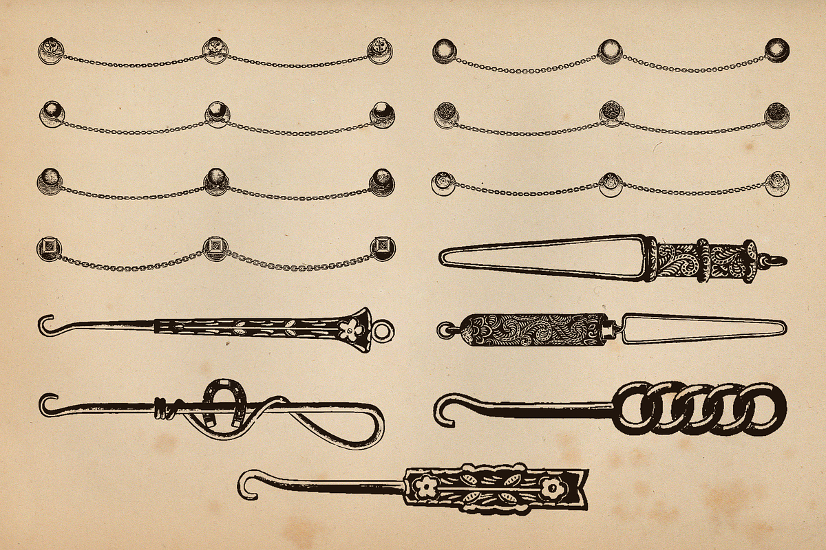 130 Vintage Illustrations - Buttons, an Illustration by Meglenov (Photo 3 of 5)