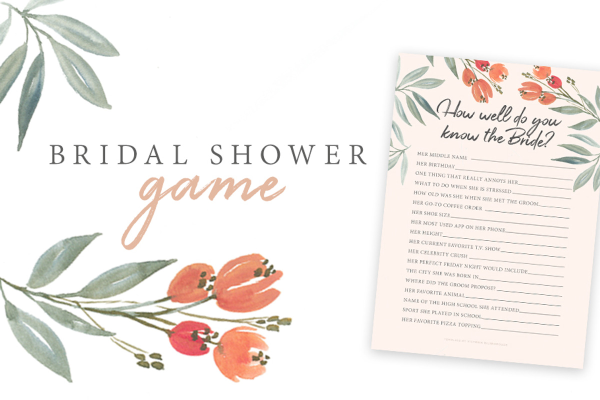 Bridal Shower Game, a Stationery Template by Victoria Bilsborough (Photo 1 of 2)