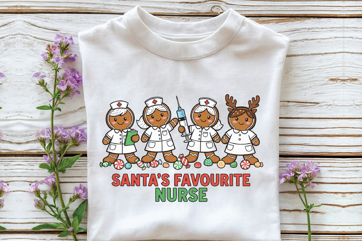 Nurse Gingerbread Christmas PNG, an Illustration by CraftArtStudio (Photo 2 of 4)