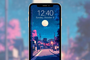 Anime Night Street Wallpapers, a Graphic by Kalindiprints (Thumbnail 5 of 6)