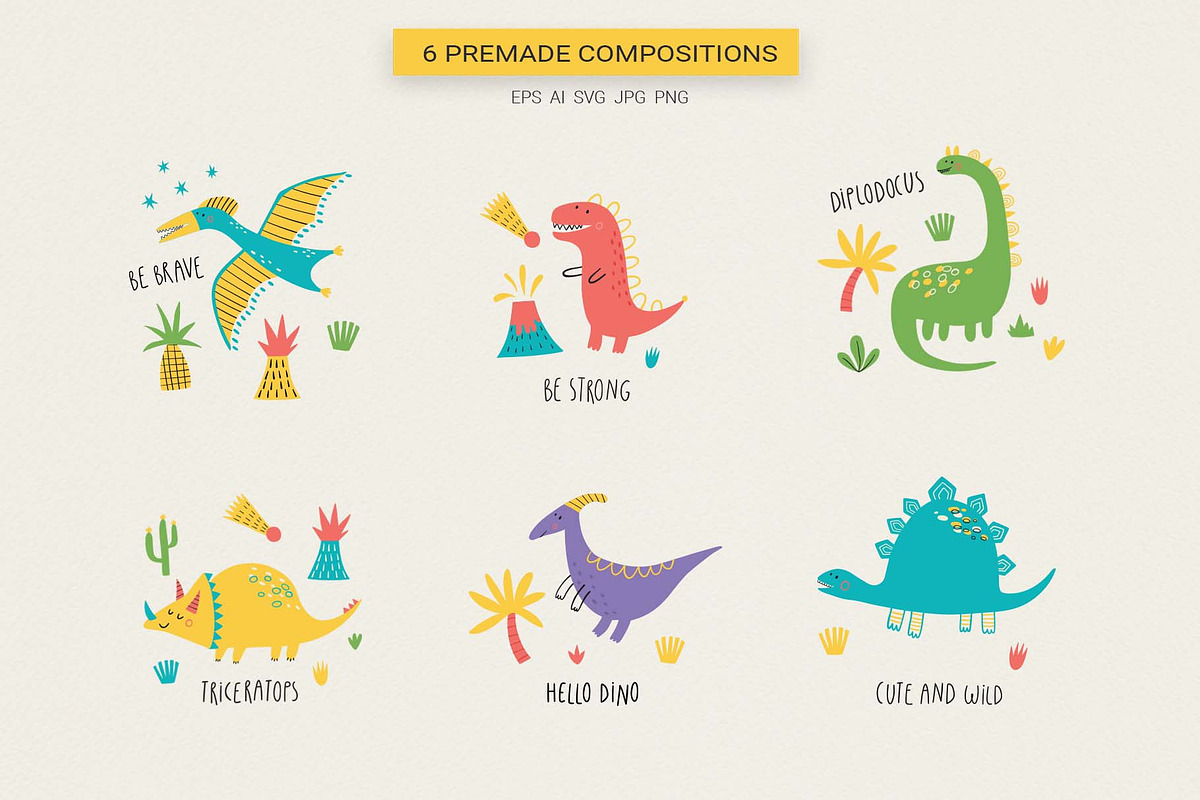 Little Dinosaurs | 100% hand drawn, an Animal Illustration by Irina Ostapenko (Photo 3 of 9)