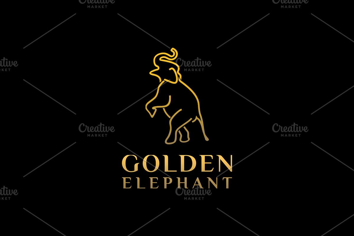 Gold Elephant Logo Design Inspiratio, a Branding & Logo Template by Atlantis X Nurman Arbai (Photo 2 of 2)