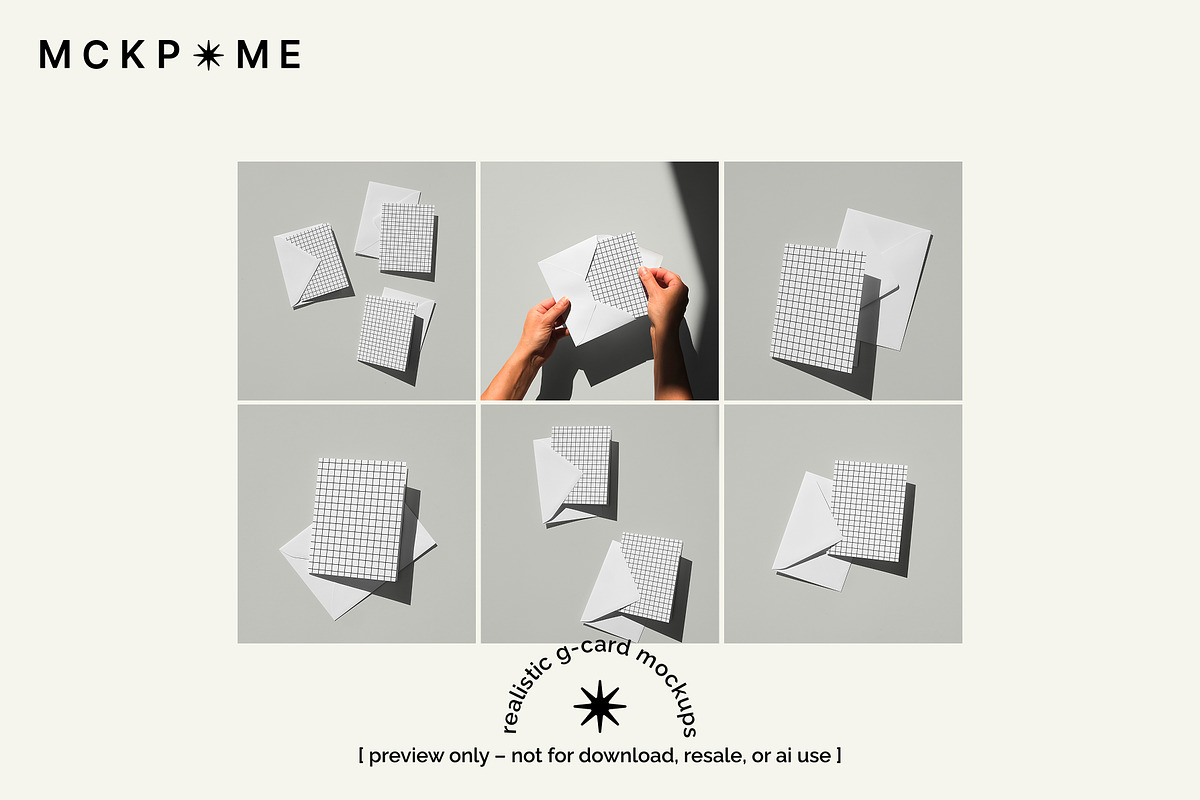US A2 cards and envelopes mockup set, a Merchandise Mockup by MCKP*ME (Photo 2 of 7)