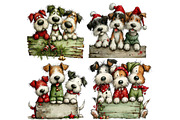 Whimsical Christmas Dogs Clipart, an Illustration by Designworld (Thumbnail 3 of 4)