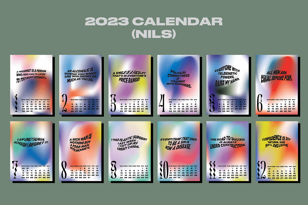 2023 Calendar | NILS, a Stationery Template by Two Sleepy Heads Studio (Photo 2 of 4)
