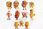 Funny Junk Food Character Cliparts, a Food Illustration by ThatsDesignArt (Thumbnail 11 of 11)