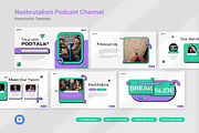 Neobrutalism Podcast Channel KEY, a Presentation Template by Antstheme (Thumbnail 1 of 2)