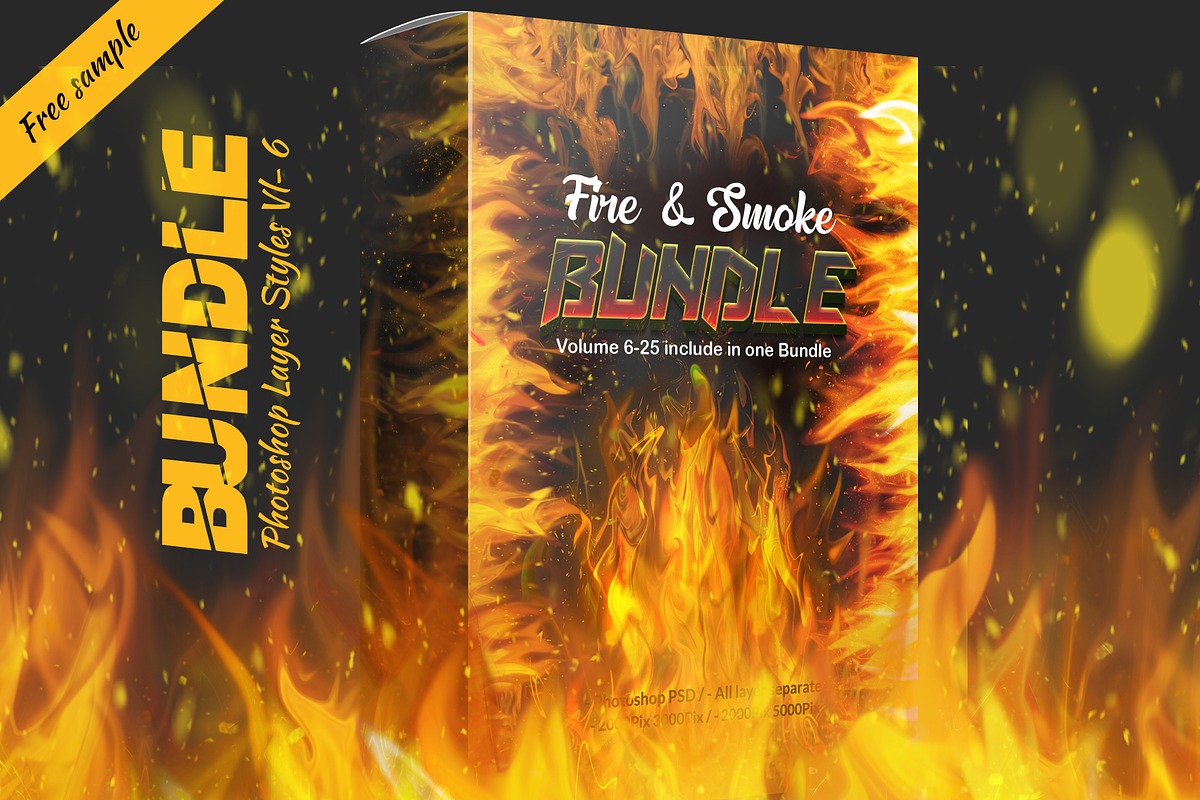 Fire & Smoke Bundle PSD, a Shape Add-On by MRI STUDIO (Photo 1 of 25)