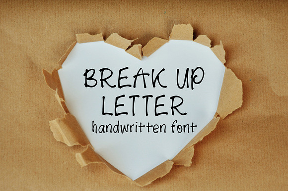 Break Up Letter font preview 6