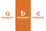 Letter A B C Fire Simple Logo Set, a Branding & Logo Template by Pray Art Design Studio (Thumbnail 1 of 2)