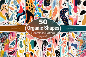 Abstract Organic Shapes Pattern, a Pattern Graphic by Forhadx5