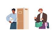 People buyers with shopping bags set, a Person Illustration by PaperTrident (Thumbnail 4 of 5)
