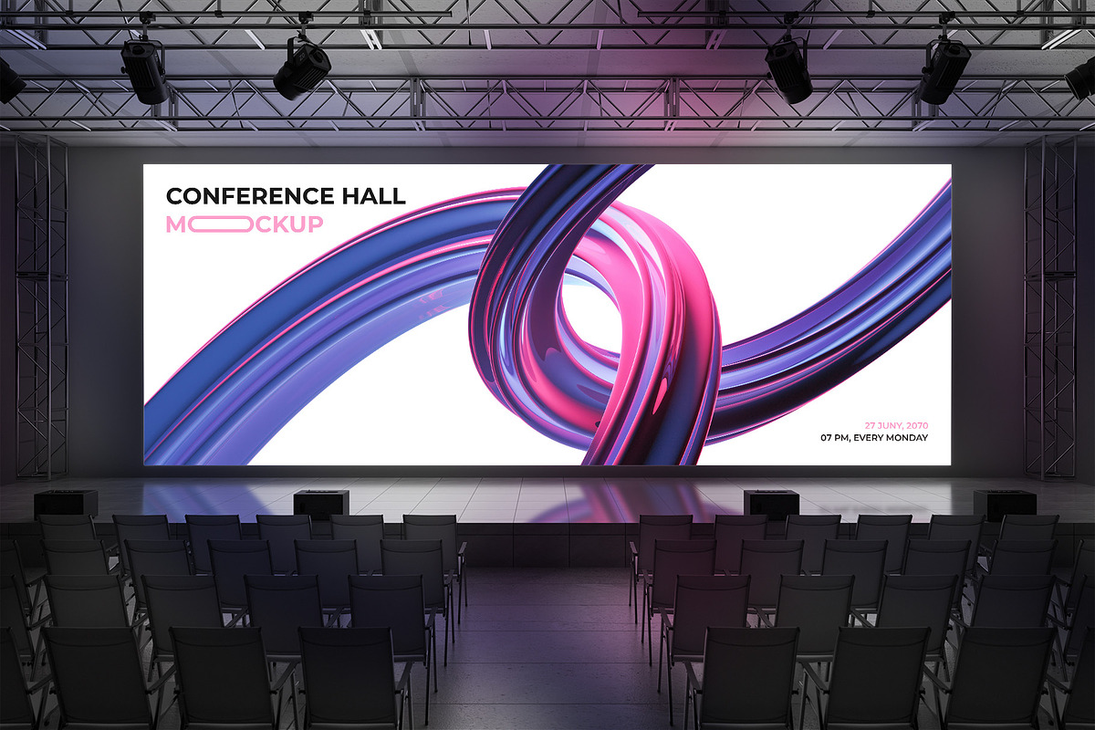 Conference Hall Mockup, a Mockup by AgsA.Studio (Photo 1 of 2)