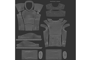 American Football Jersey 3D Model