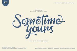 Sometime Yours - Script Typeface, a Script Font by VP Fonts
